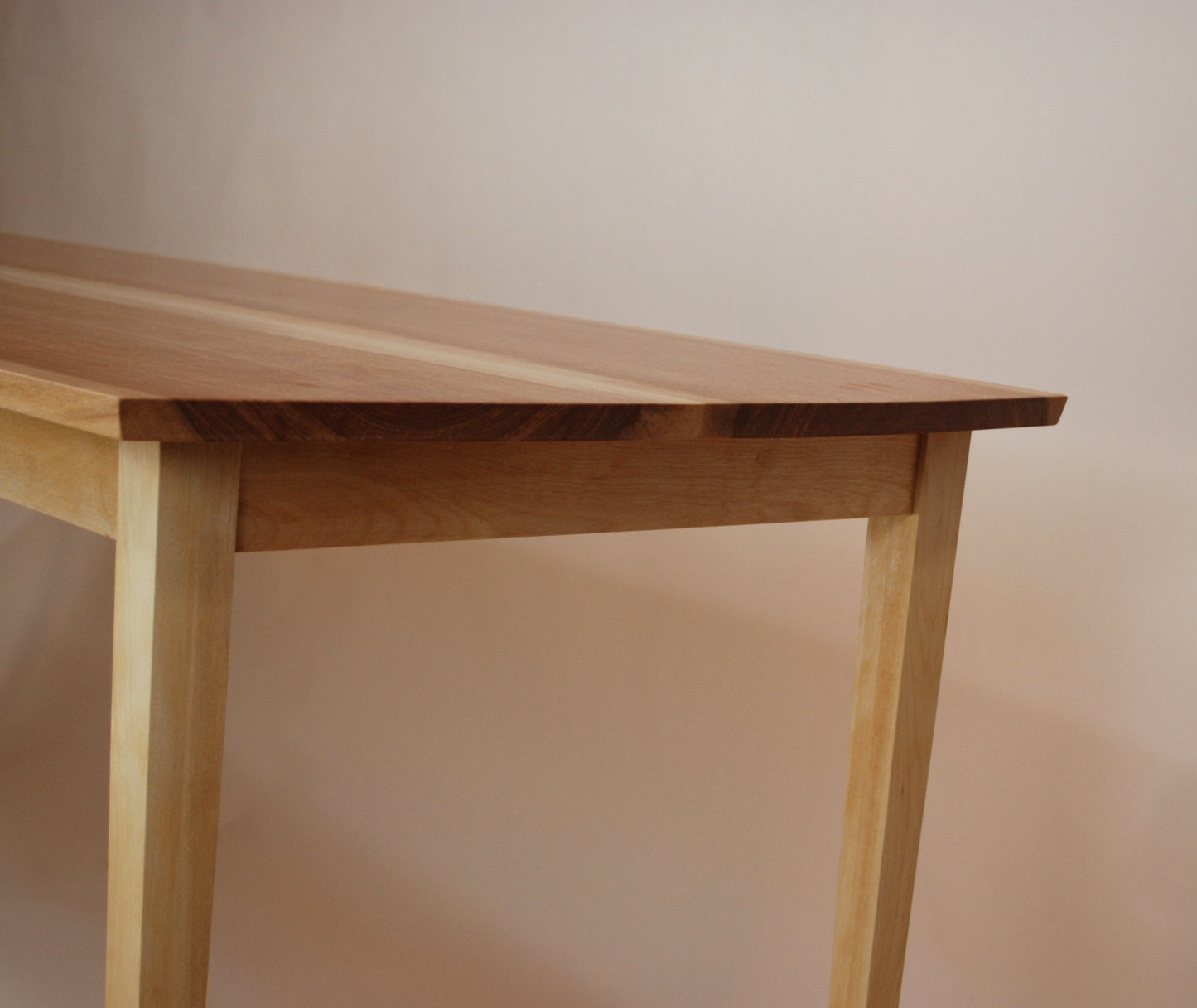 Book Matched Golden Birch Console Table