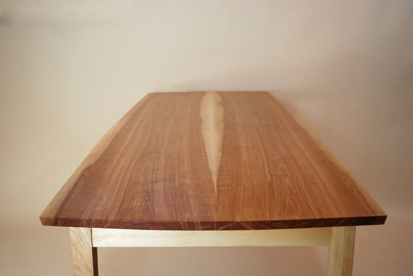 Book Matched Golden Birch Console Table