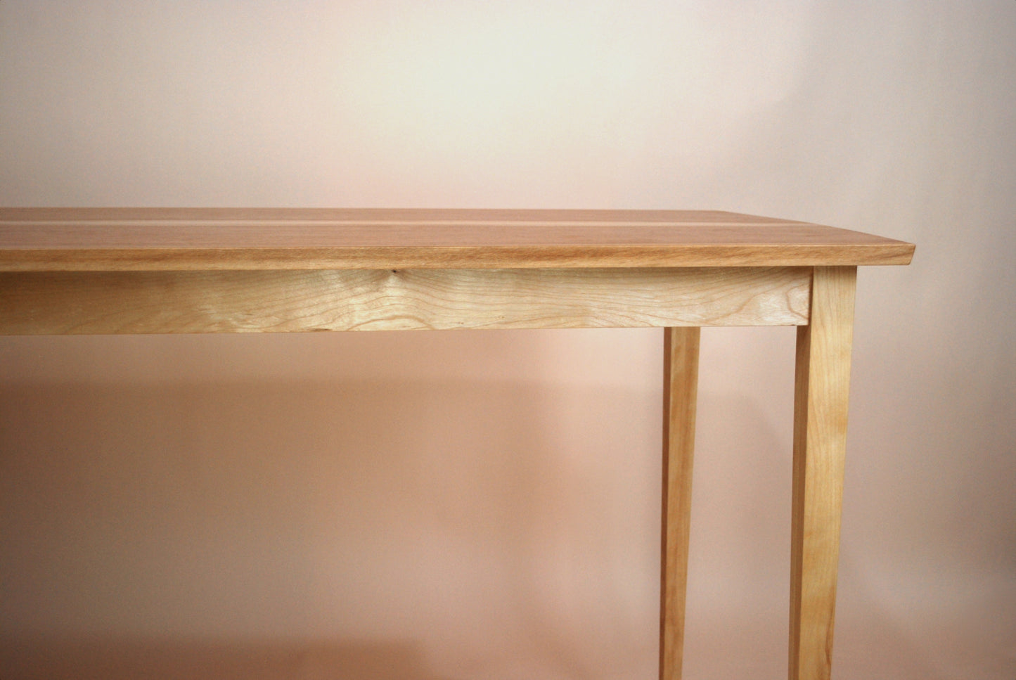 Book Matched Golden Birch Console Table