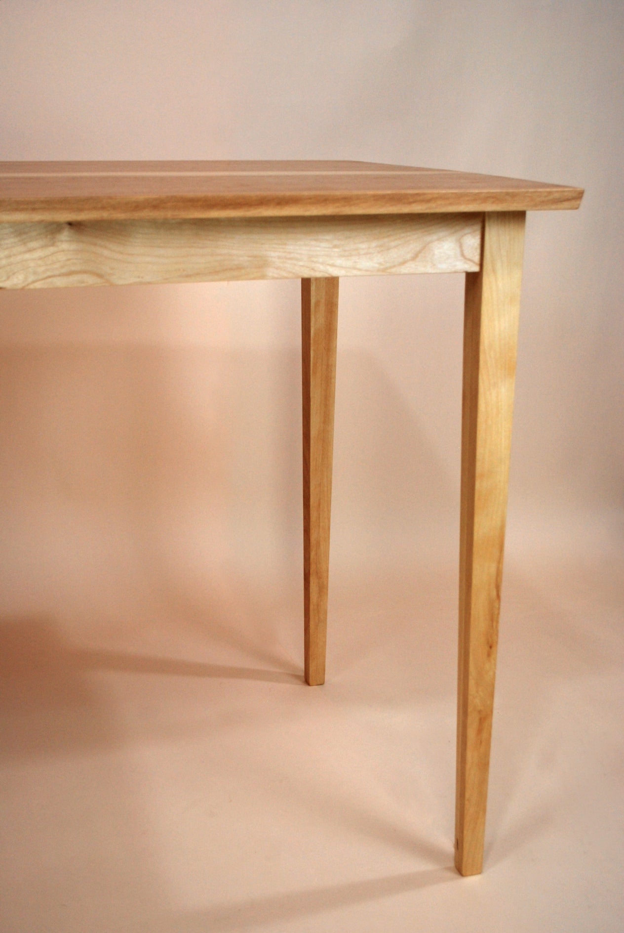 Book Matched Golden Birch Console Table